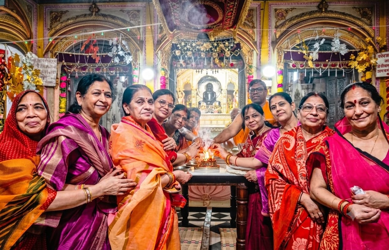 Uttam Sanyam and Sugandh Dashami during the Dashalakshan Mahaparv in Jain temples.