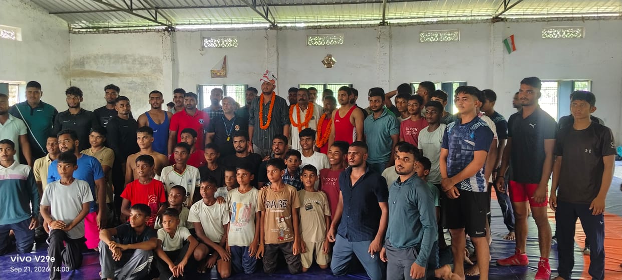 50 wrestlers showcased their prowess in the state-level wrestling competition; 15 were selected for the divisional trials.