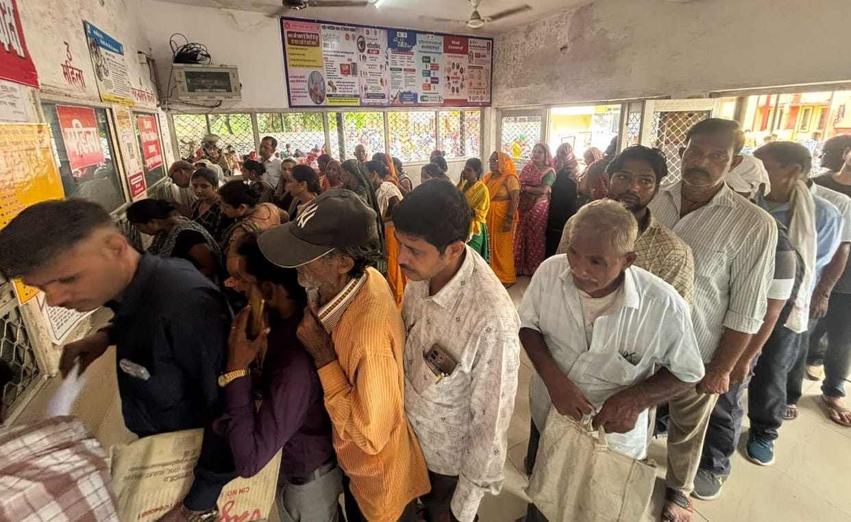 First the registration queue, then the wait for the doctor.