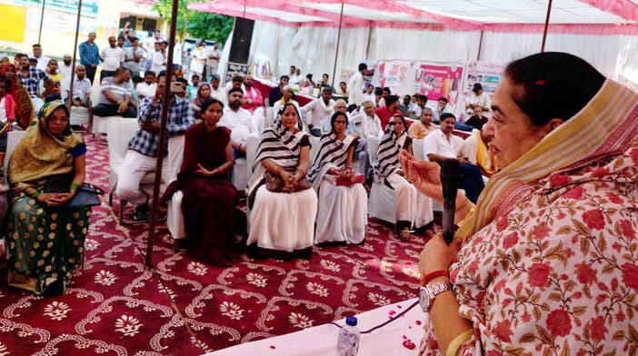 The MLA inspected the public service camp.