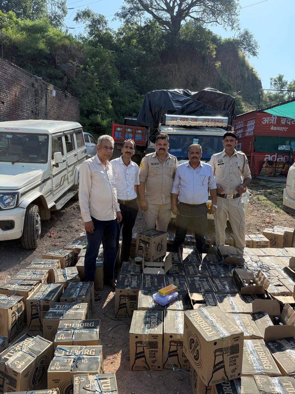 150 cases of beer meant for sale in Punjab seized.