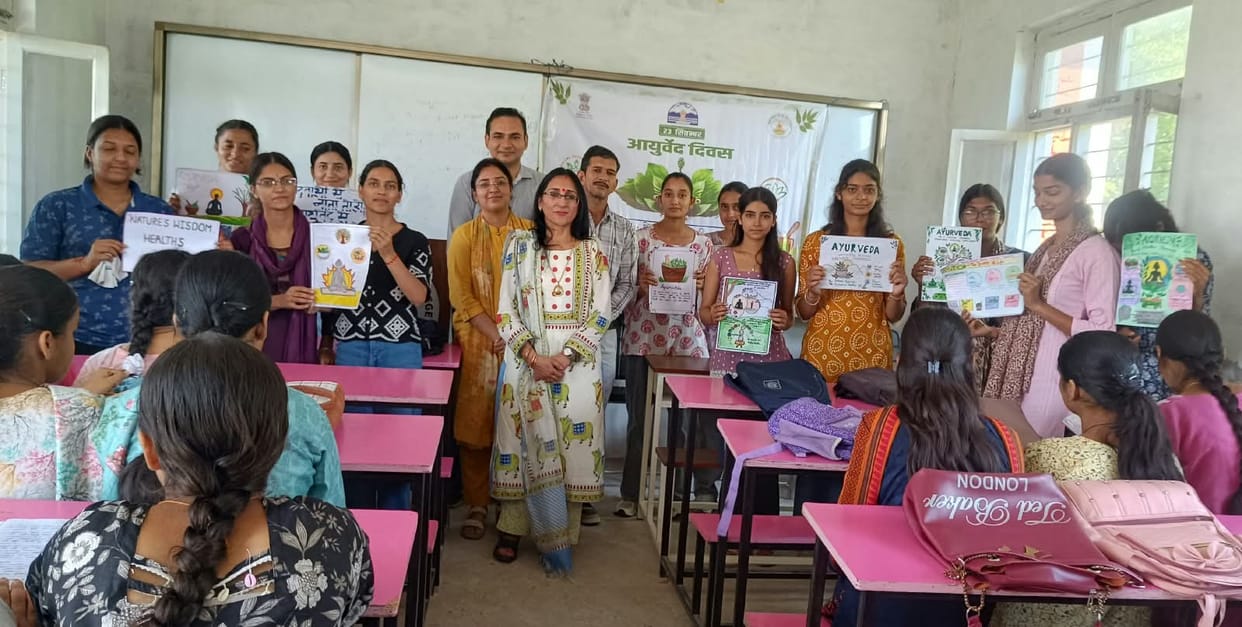 Students were informed about the importance of Ayurveda in daily life.