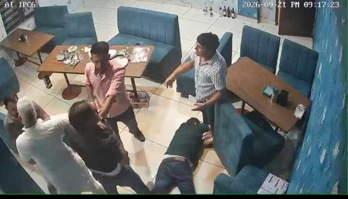 Teacher falls on the hotel floor, yet colleagues keep fighting; a 5-minute 4-second CCTV video of teacher Prahlad's death at the party goes viral, FIR for accidental murder filed against five teachers
