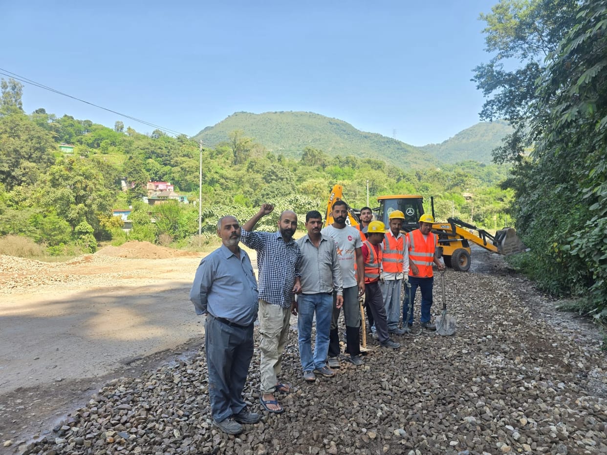 Road repair begins at Jabbal Bridge; Ranikotla-Sai Brahmana left waiting.