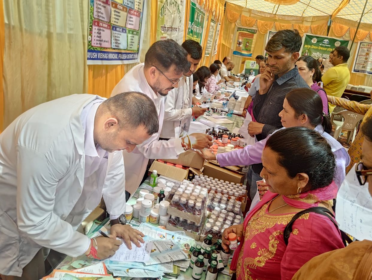Health check-ups for 66 people on Ayurveda Day