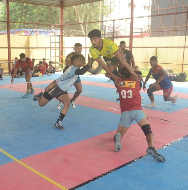 Mandal team targeted through raiding and defensive tactics; players showcased their talent during the trials.