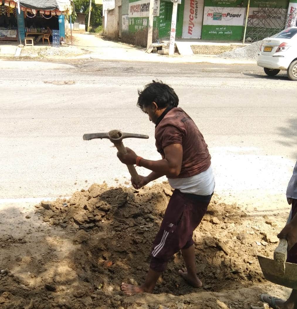 Repair work on the pipeline leakage has begun.