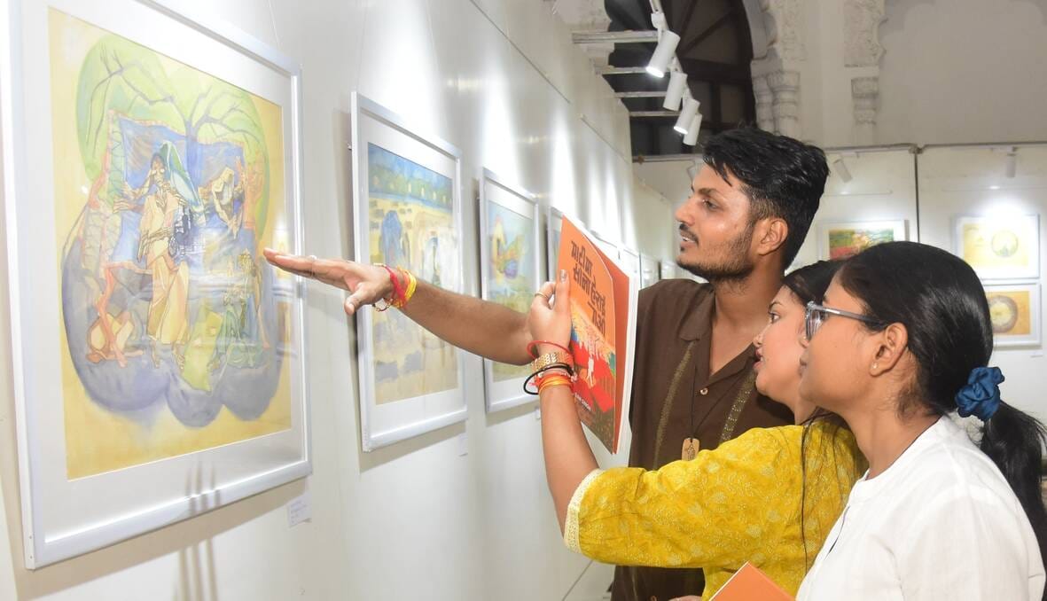 Sandalwood artworks preserving culture through lines and colors.