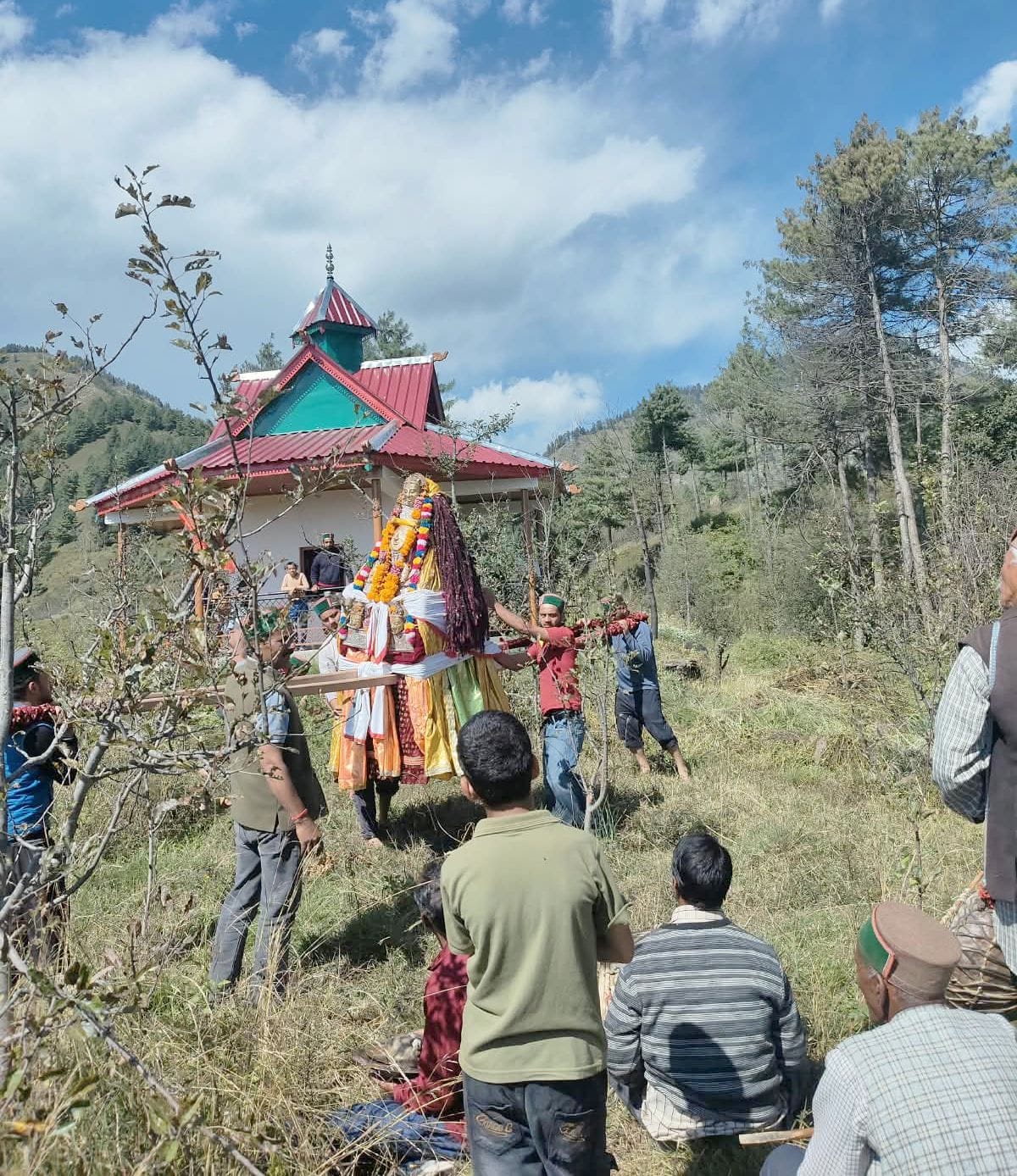 Religious program at the Taru Narayan Temple in Bahli, Nogvalley