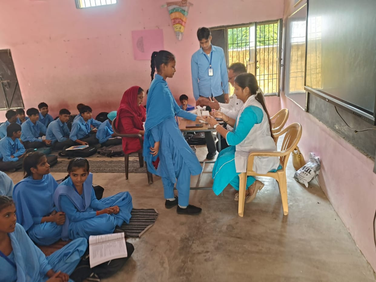 HB test conducted for students at the Government School in Landerkima.