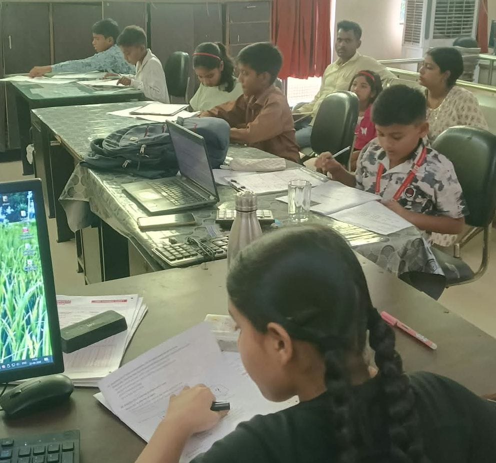 Children took the reasoning exam in the National Olympiad.