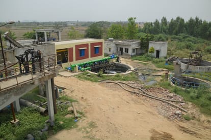 दिल्ली रोड स्थित सीवर प्लांट। 