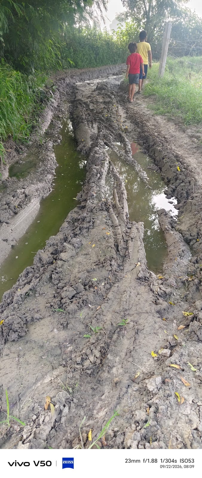 Commuters and farmers troubled by waterlogging and marshy conditions.