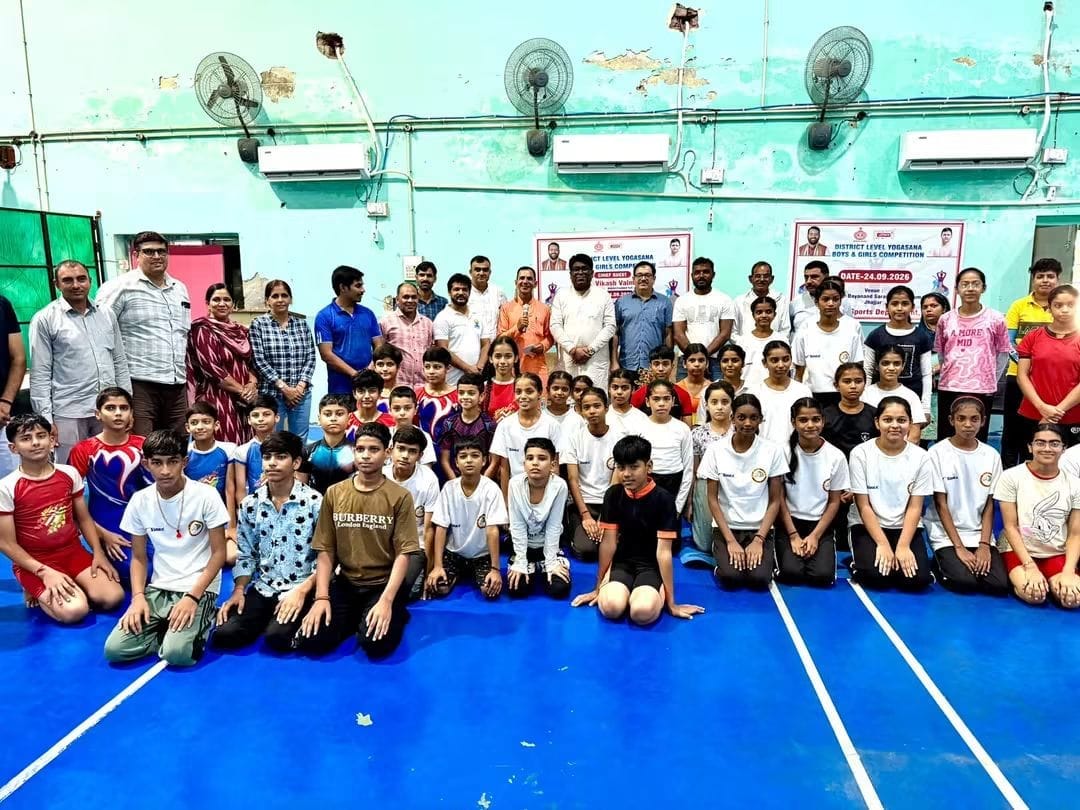 Ayush secured first place and Shaurya second in the traditional yoga asana competition.