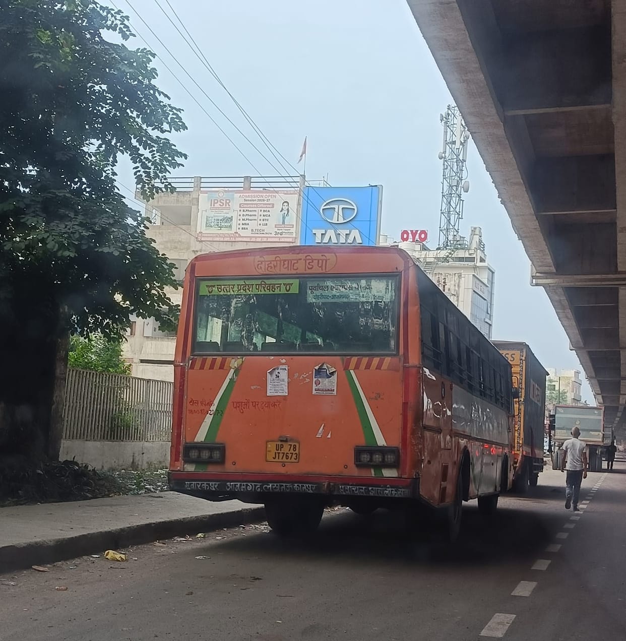 Roadways bus diesel pipe burst