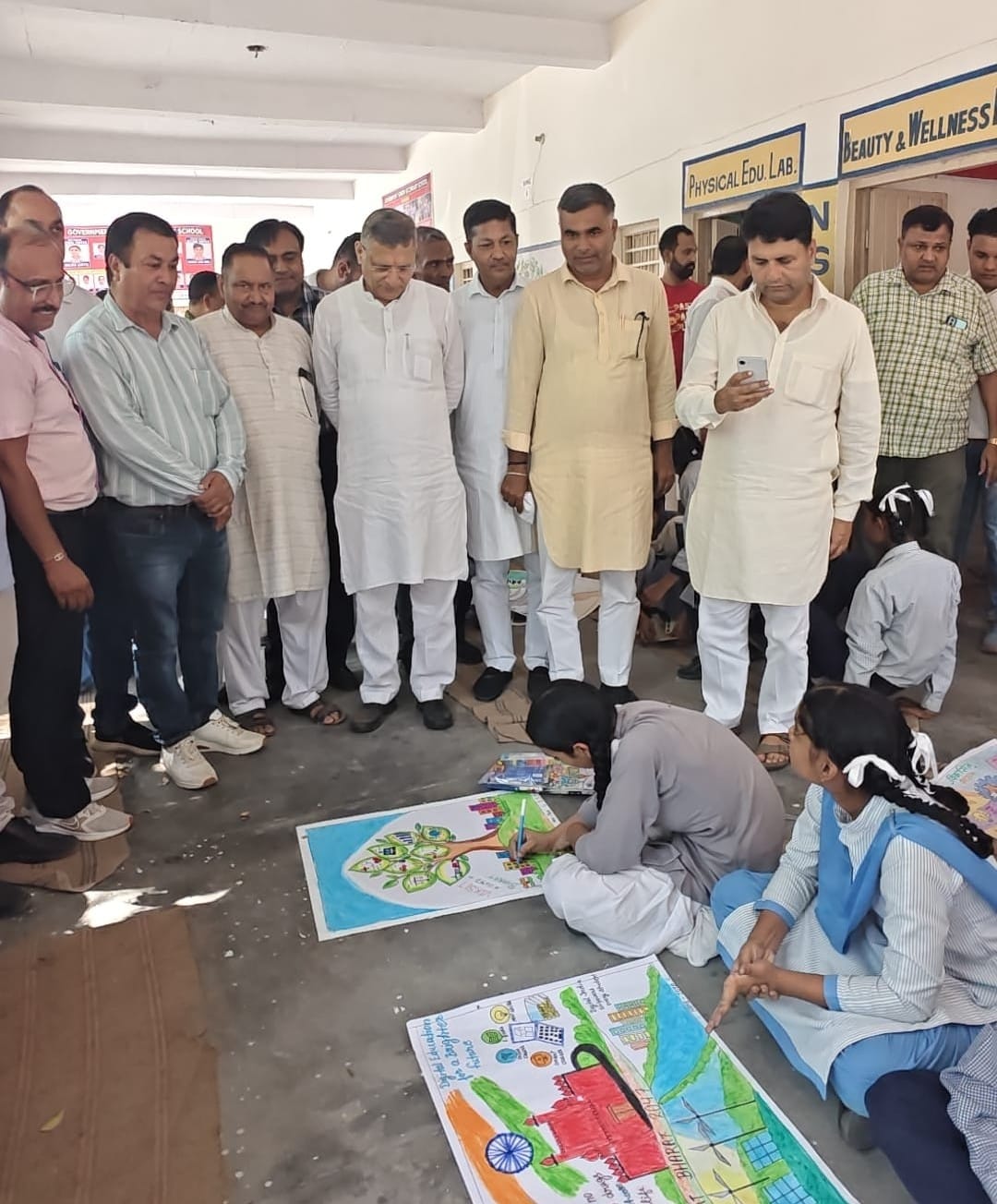 Students showcased their creative talent through colors.