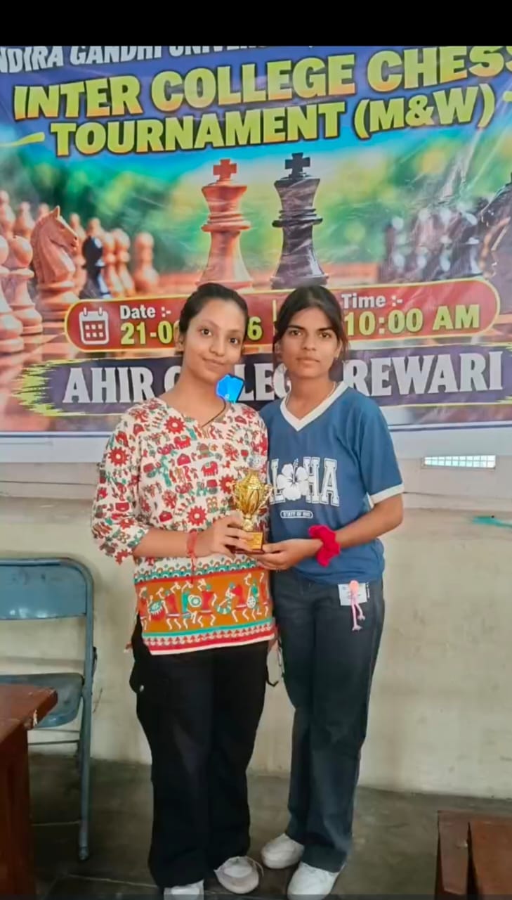 Khushi triumphed on the chessboard.