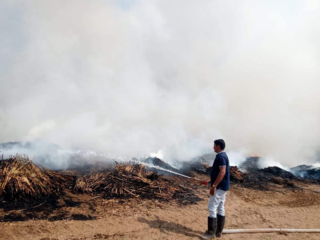 82 acres of land burned in flames