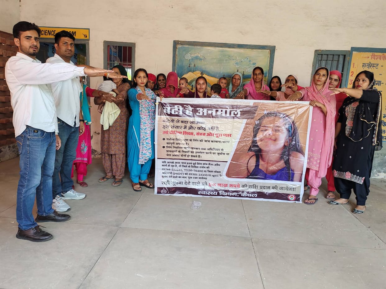 Awareness program at the Neemwala Anganwadi center