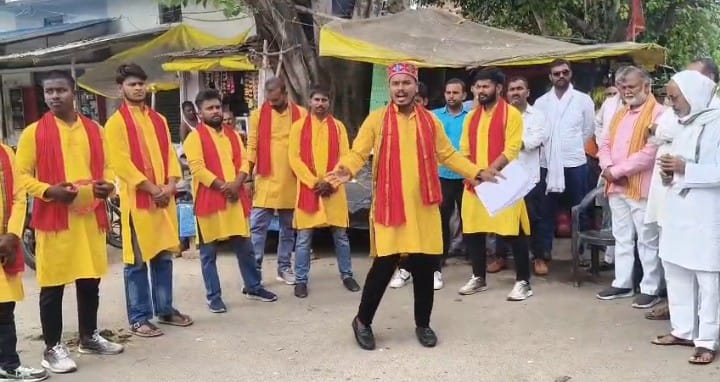 Information about government schemes was provided through street plays.