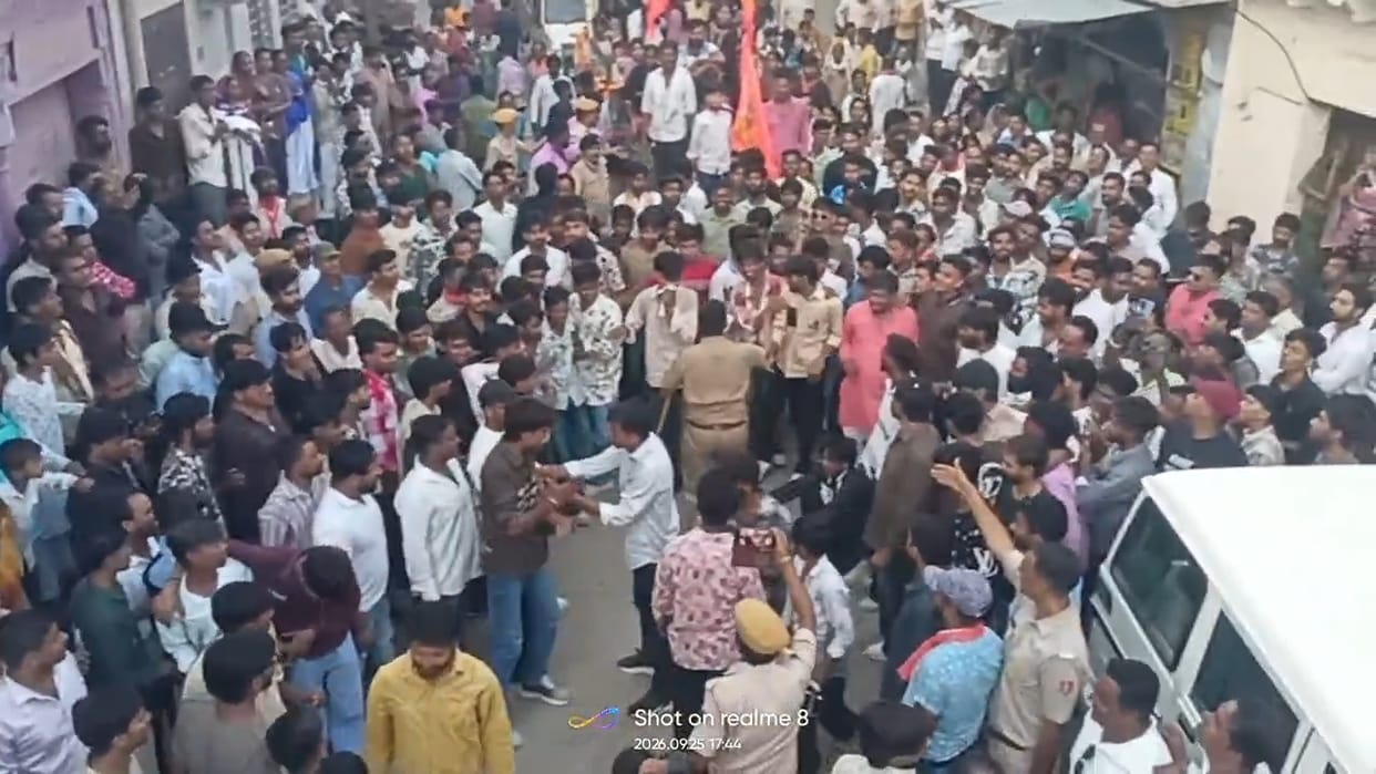 Bundi: Tension in Nainwa as Two Processions Clash, Protest Erupts After Tractor Driver Is Slapped