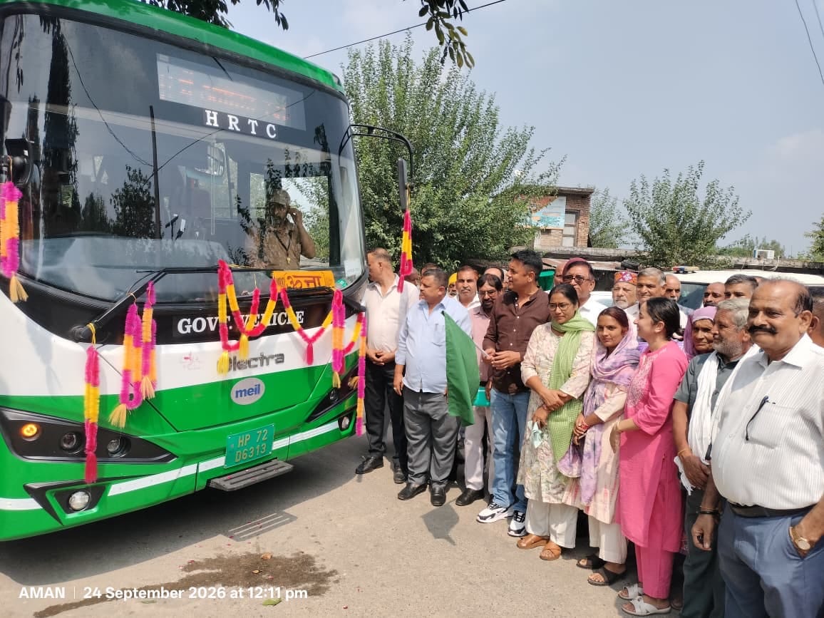 New electric bus service launched from Mairi to Una via Churudu-Hamboli-Bhaira.