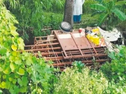 Magic and truck overturn into a ditch; both drivers injured.