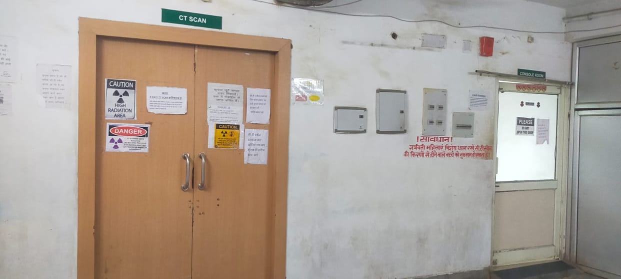 CT scan machine out of order; patients facing difficulties.