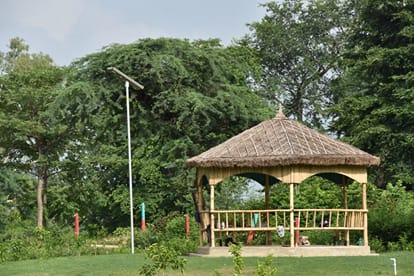नरौरा में बन रहा जैव विविधता पार्क। संवाद