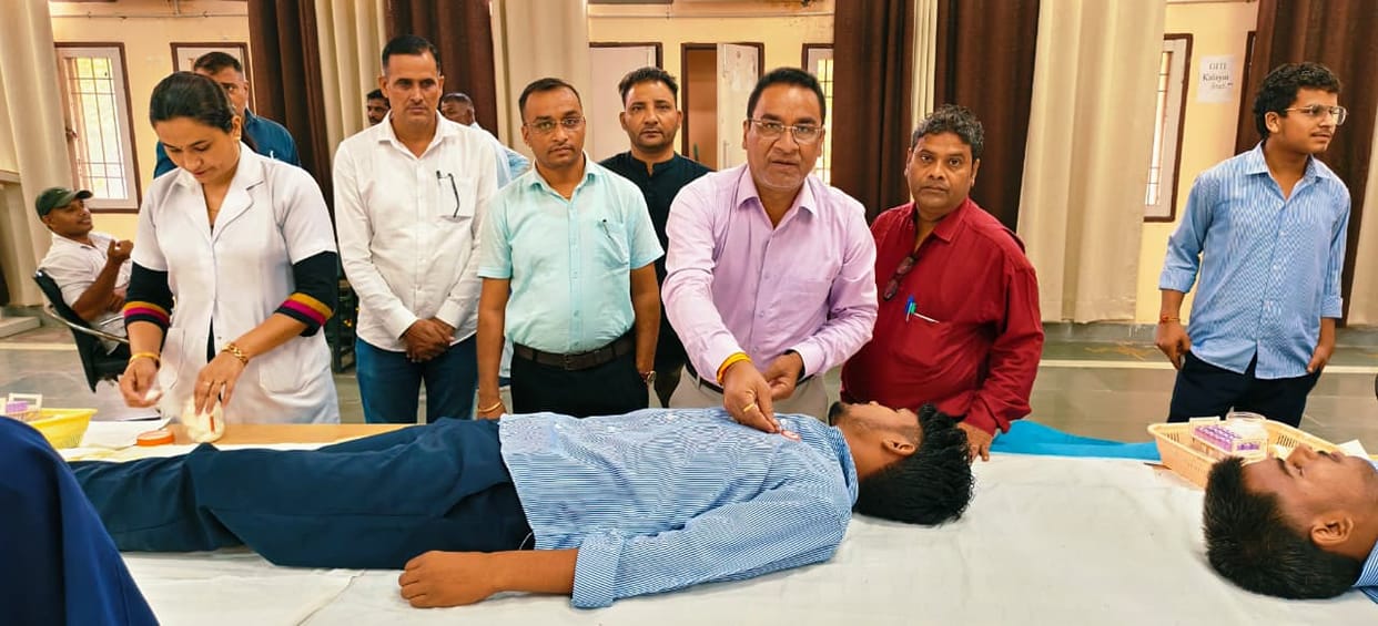 Blood donation camp organized at Government ITI; 48 units of blood collected.