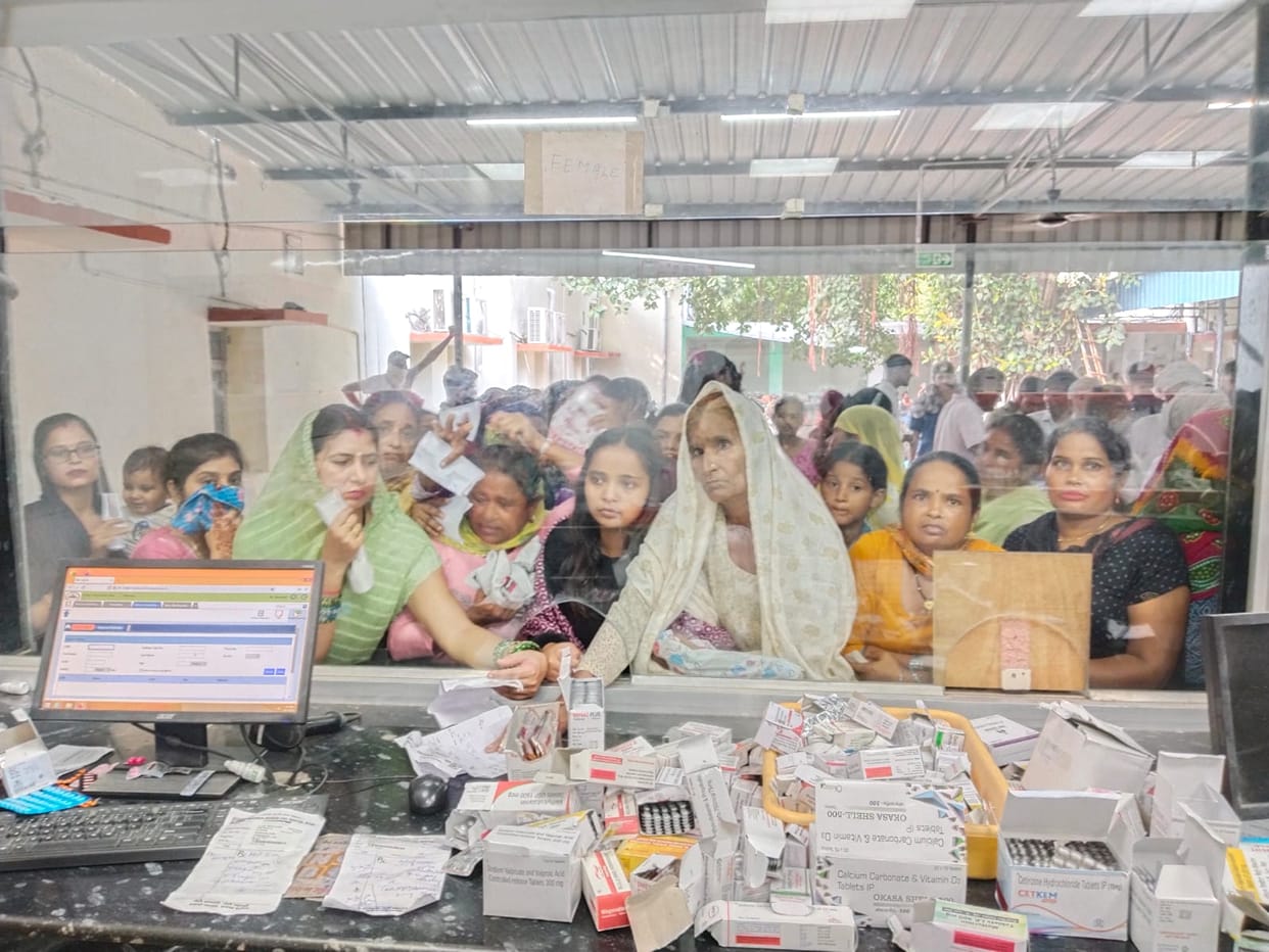 Operations at the eight medicine counters are being managed with the help of three pharmacy officers, trainees, and nursing staff.