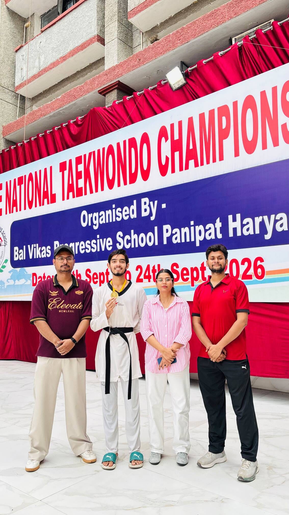 Shaurya wins gold in Taekwondo; selected for SGFI Nationals.