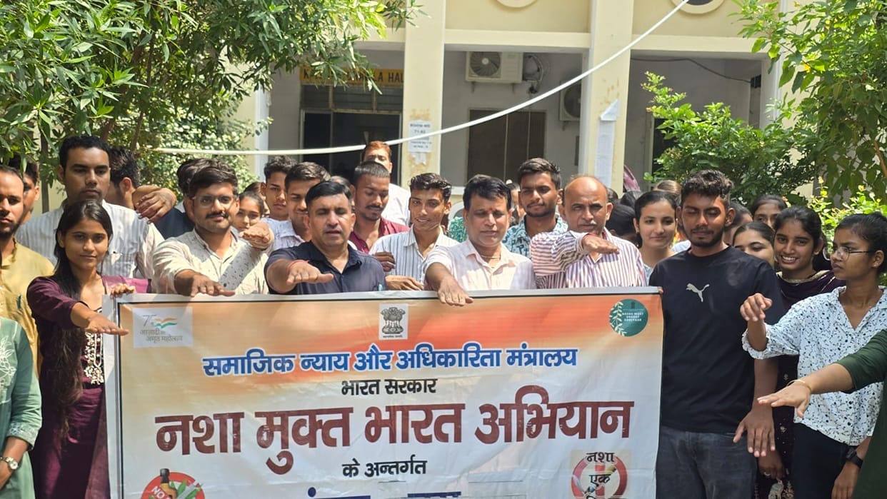 Students took to the streets with a message against drug abuse.