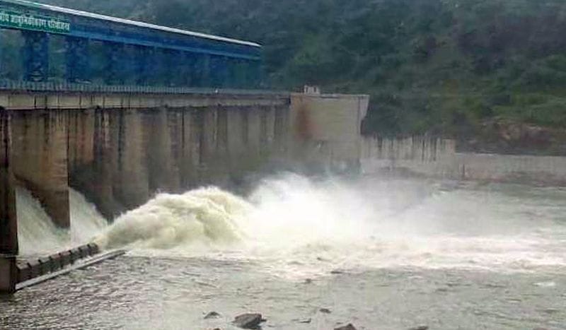 Arjun and Chandraval dams filled to the brim due to continuous rainfall.