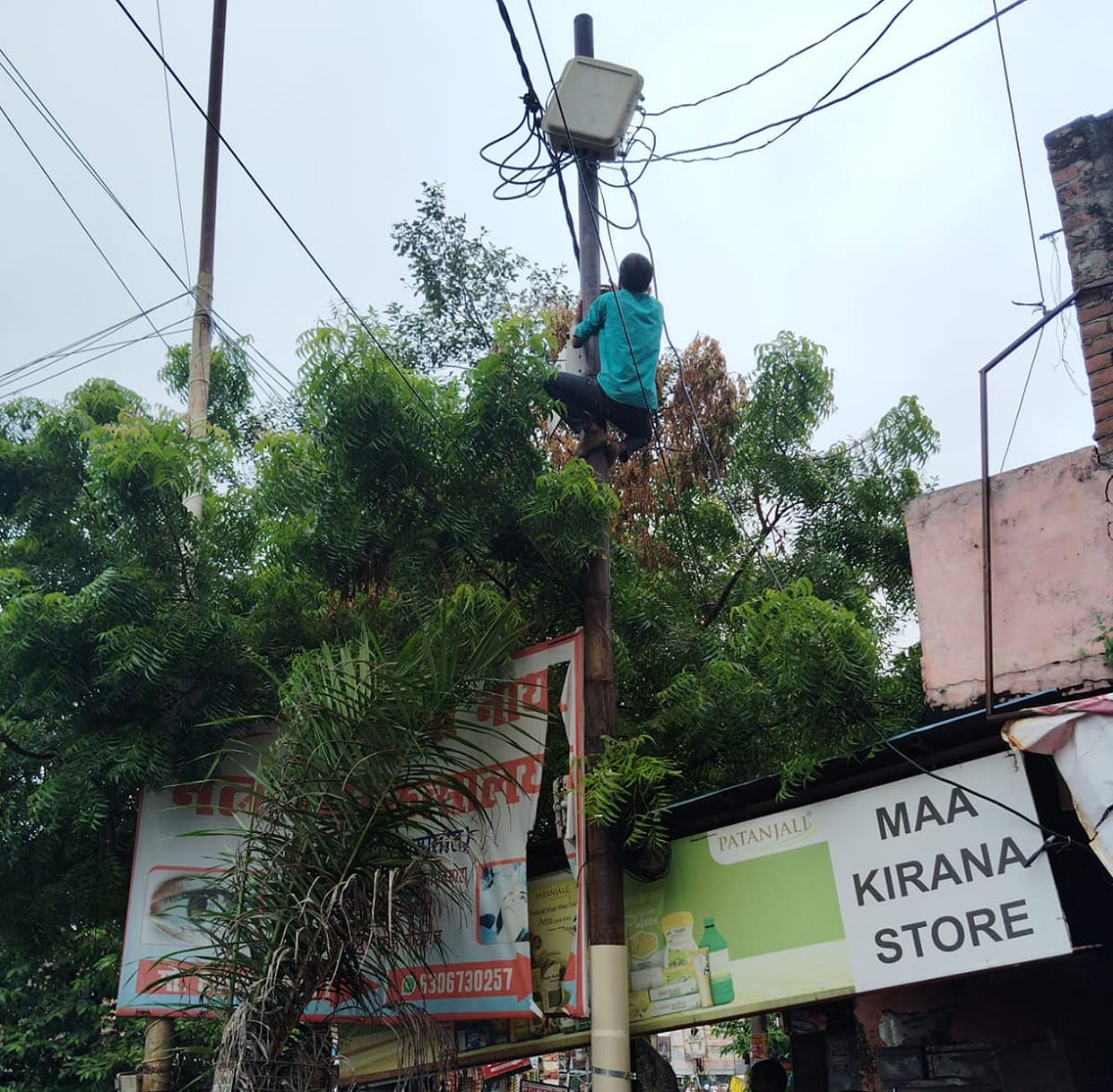 Power remained out for hours; tripping occurred throughout the day.