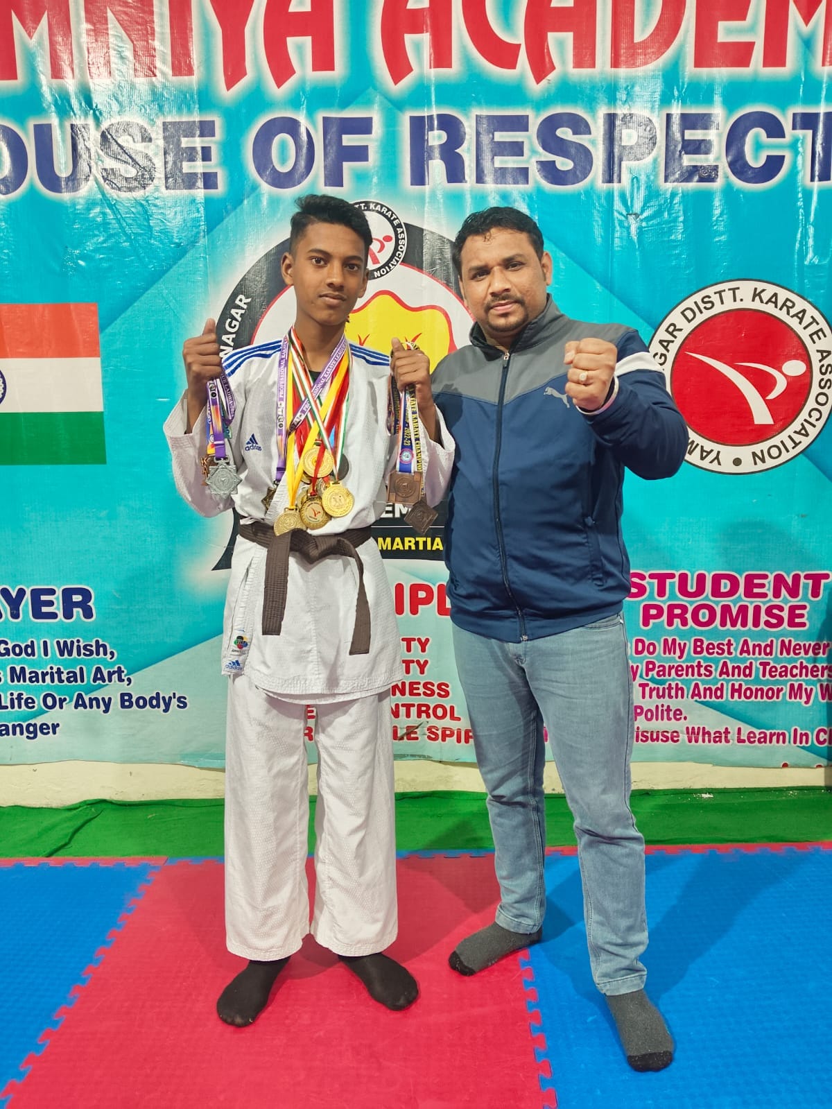 Karate player Yogesh shines at the national level at a young age