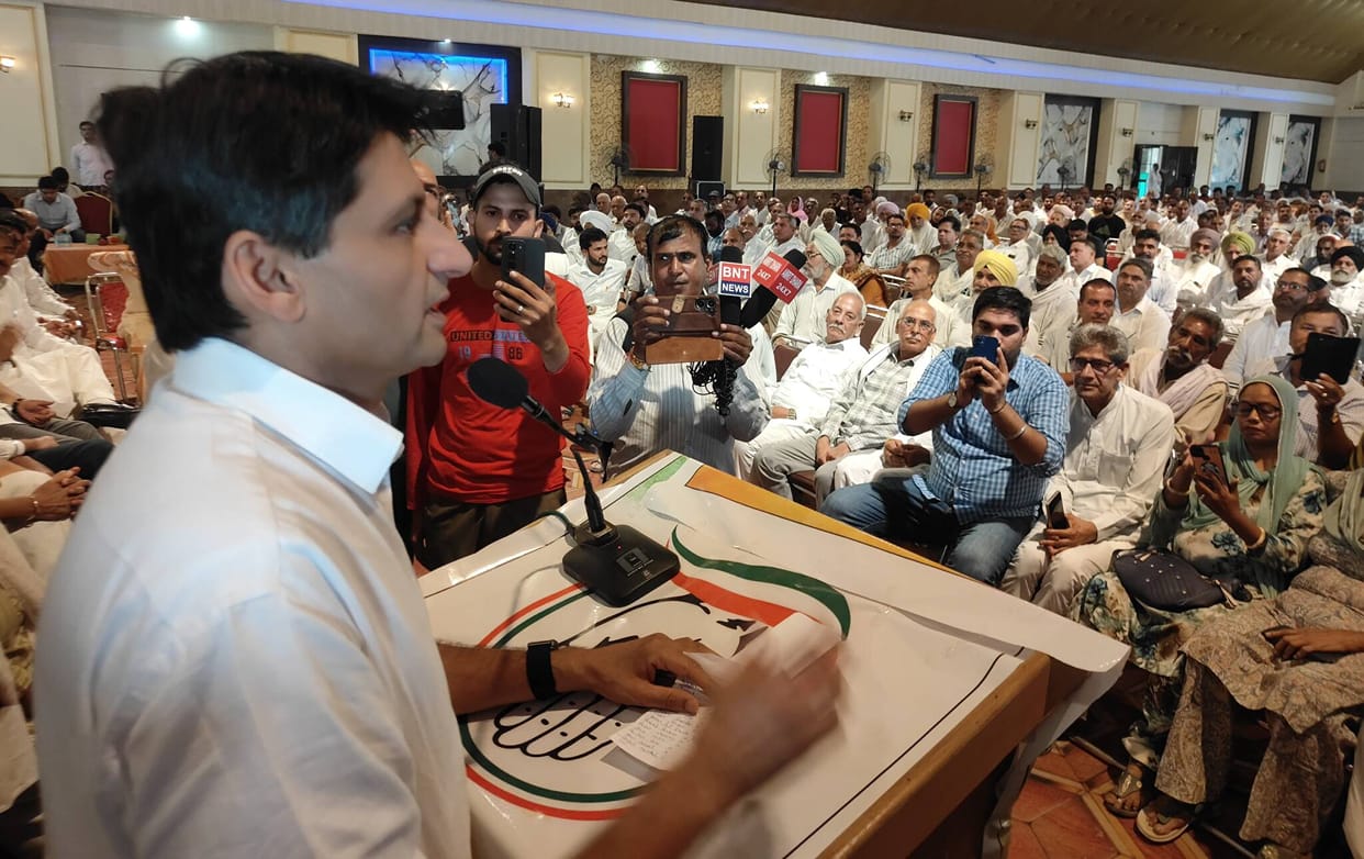 During the Congress government's tenure, the paddy crop used to be shipped out; now, it goes towards paying interest: Deepender Hooda.