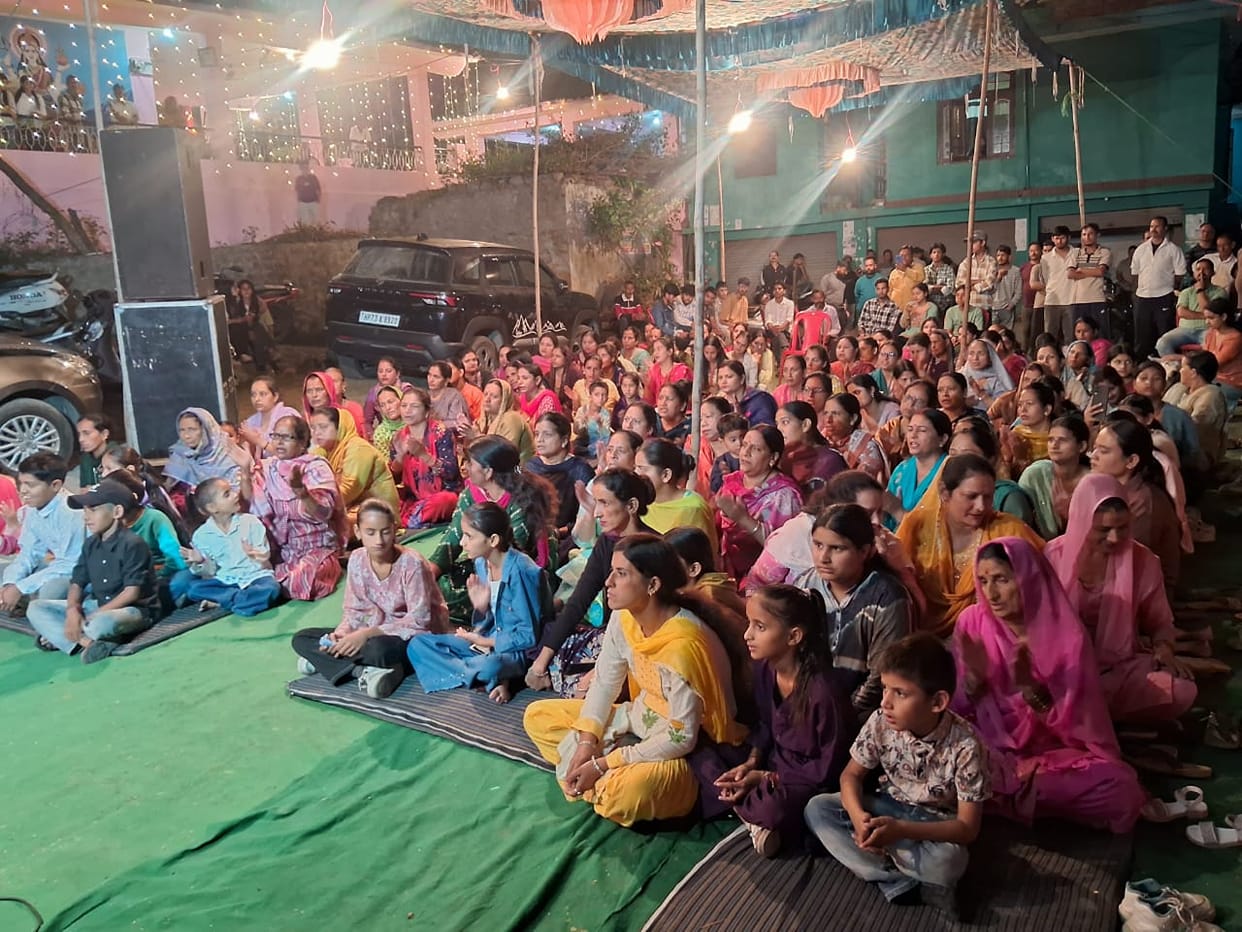 Chants of 'Jai Mata' echoed through the night at the Chandi Mata Temple in Mangla.