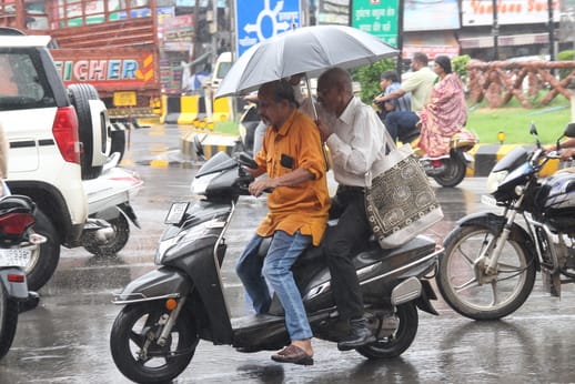 Alert for heavy rain following light showers. schools closed up to Class 12