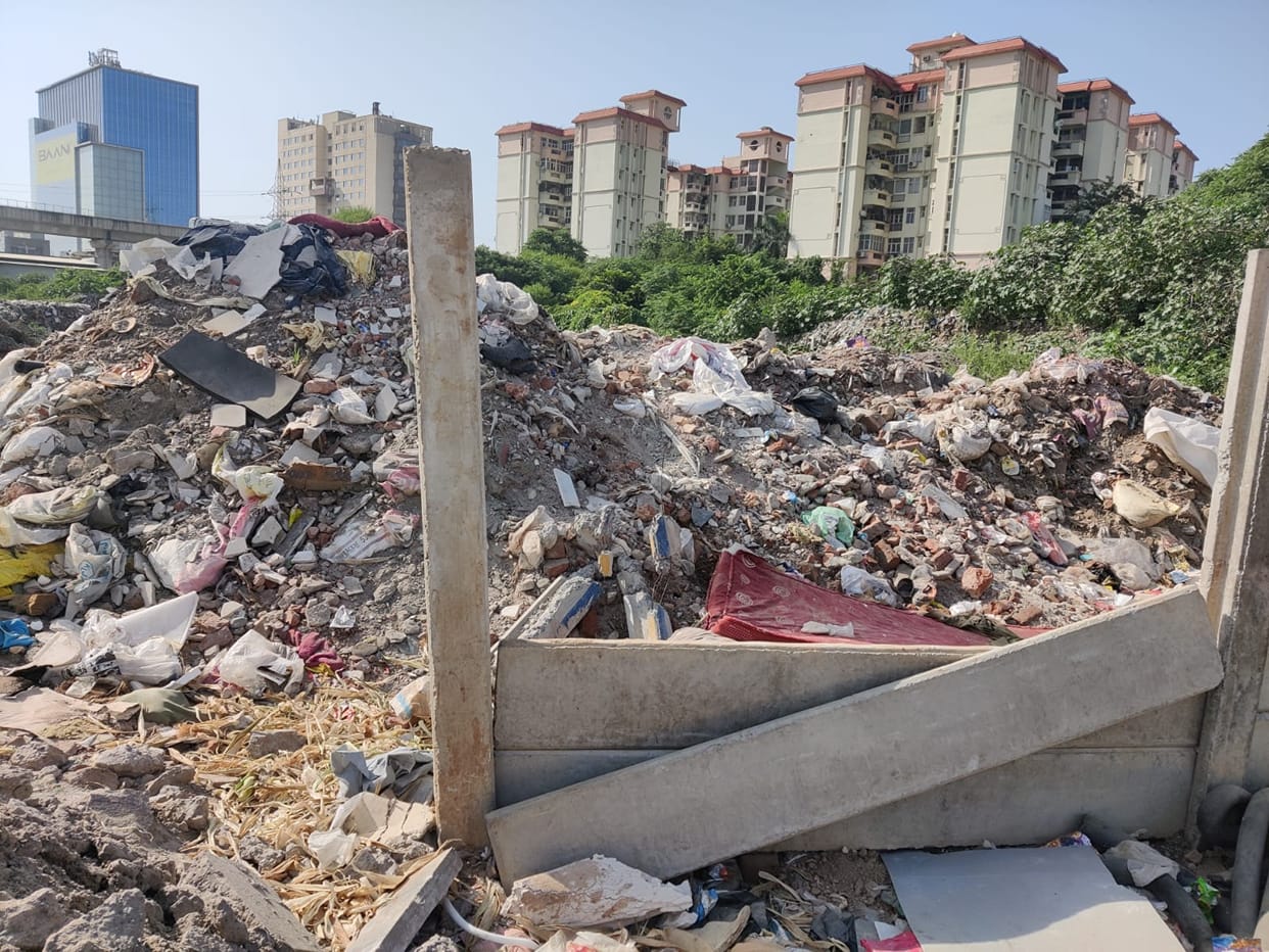Clean-up was thorough; debris piled up in a flash.