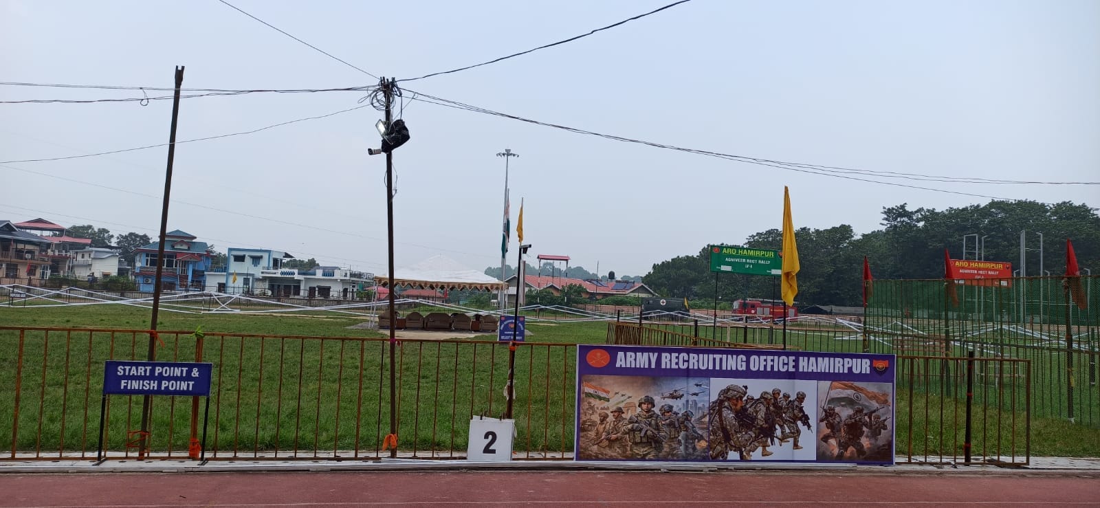 थल सेना में अग्निवीर भर्ती के लिए तैयार अणु का सिंथेटिक ट्रैक ग्राउंड। स्रोत : जनसंपर्क विभाग