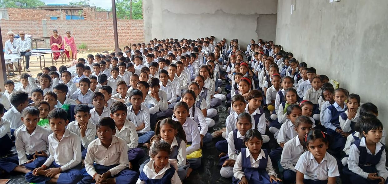 Schools across the district resounded with the collective singing of Vande Mataram.