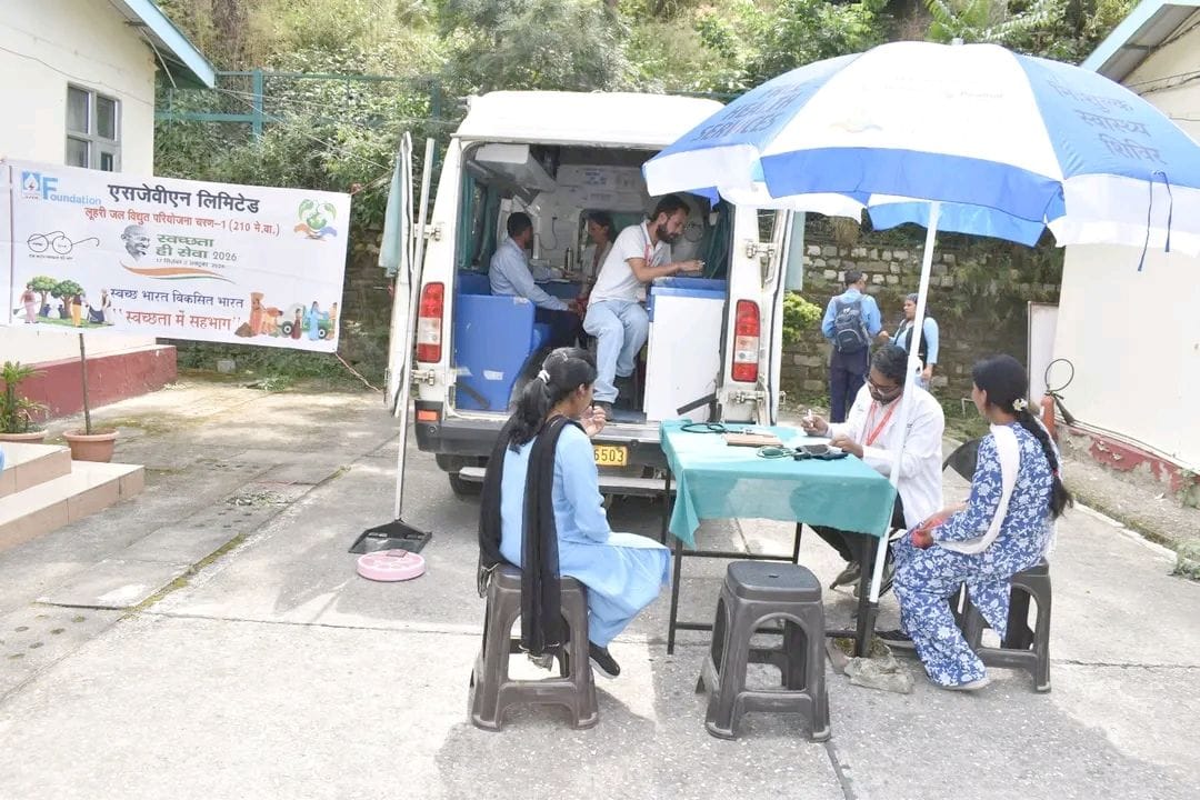 Health check-up of sanitation workers in Luhri project
