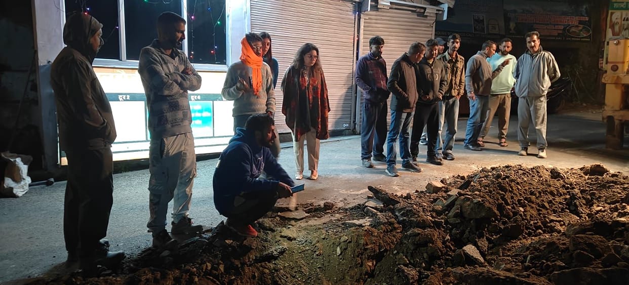 The road was also restored at night as soon as the sewerage work was completed.