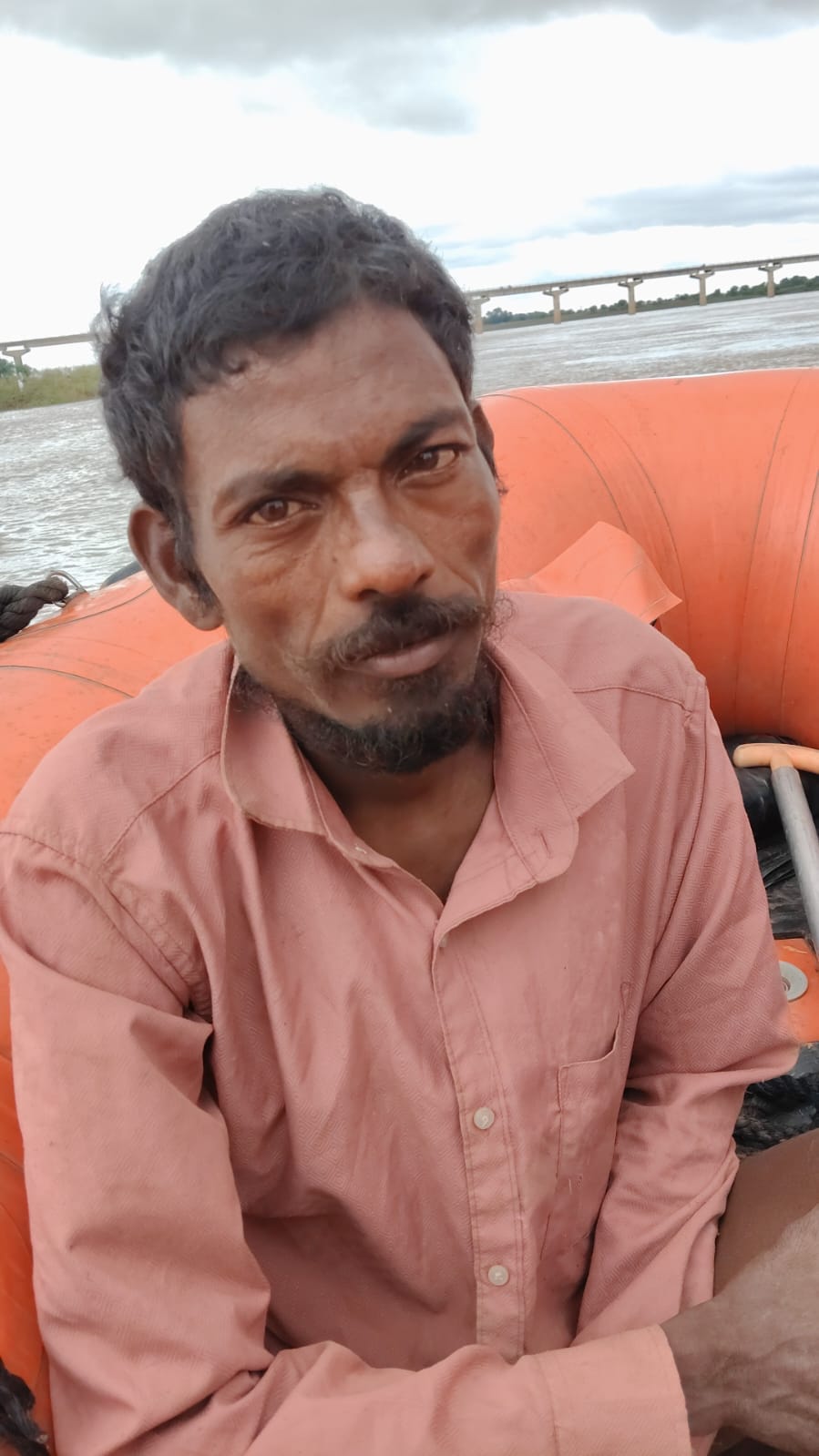 Sleeping fisherman swept away with his boat; found safe on the shore.