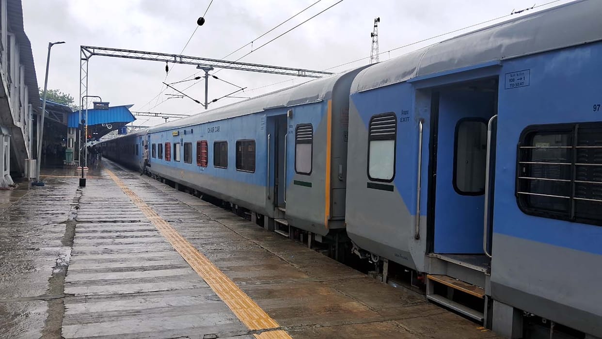 Falling trees disrupt train operations on the Mailani-Aishbagh section