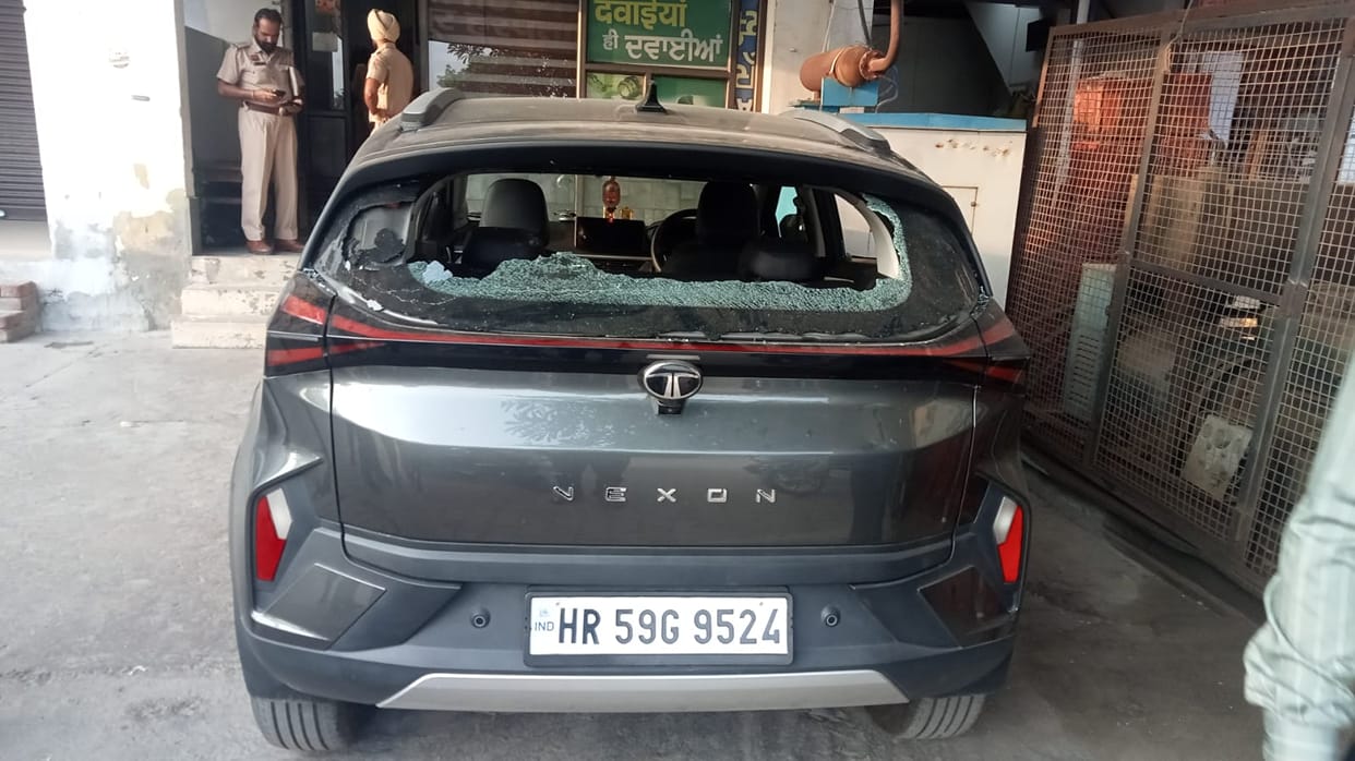 Bricks pelted at doctor's car and windows smashed during a dispute between a husband and wife