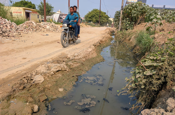 A drain and road could have been built for seven lakhs... yet eight lakhs were spent on water drainage.