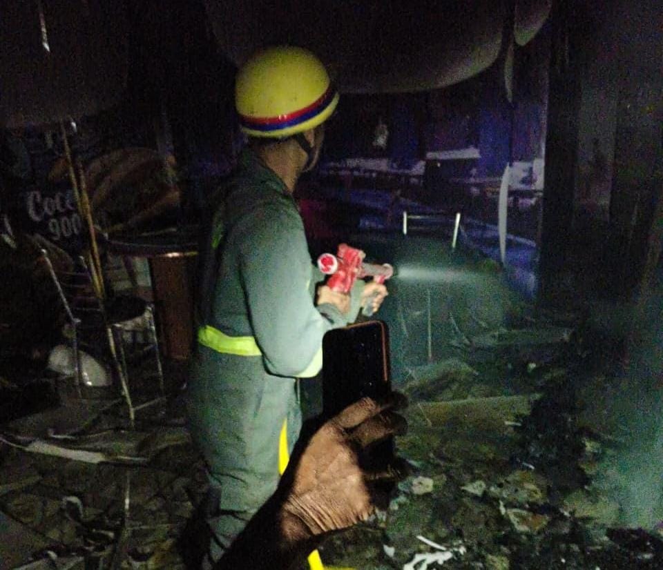 Fire breaks out in cafe and home kitchen, goods worth thousands reduced to ashes