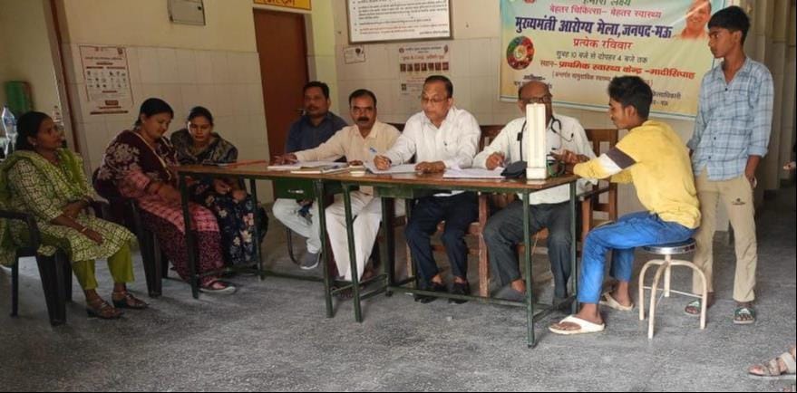 1,989 patients examined at the health fair; 34 referred to the district hospital.
